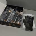 Atopskins 5 in 1 Blow Dryer Brush Set, 1000W Professional Hot Air Styler, Ionic Hair Dryer Brush, 3 Heat Settings, Auto Curling, Fast Drying, Ideal Hair Styling Tools Gift for Women (Black Gold)