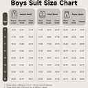 Boys' Suit Kids Formal Tuxedo Suits Set for Boys 6 Piece Dress Clothes Easter Wedding Outfit with Tie Pocket Square (Beige), 12Y