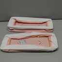 StorageWorks Narrow Storage Bins, Small Basket for Closet and Shelves, Fabric Organizer with Handles, Toilet Paper Storage, Pink and White, 2-Pack (15"L x 6"W x 5"H)