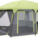 CAMEL CROWN Camping Tents 10 Person Family Cabin Tent with 2 Doors and 4 Windows Large Multiple Room Tent with Floor Mats Tents for Camping Outdoor Hiking
