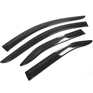 Window Visor Compatible with 2007-2011 Toyota Camry, Slim Style Acrylic Smoke Tinted Sun Rain Wind Guards Shield Vent by IKON MOTORSPORTS, 2008 2009 2010