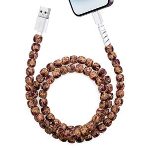 Aolcev for iPhone Charging Cord 3.3FT Cute Beaded Phone Charger Cable MFi Certified 66W Fast Charger Cord USB A Charging Cable for iPhone 14 13 12 11 Pro Max 8 7 6 Plus iPad Pro/Air/Mini Wooden