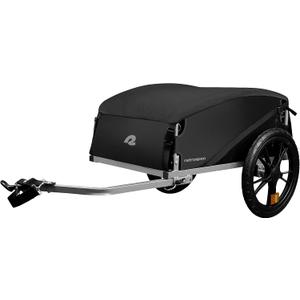 Retrospec Rover Hauler Bike Cargo Trailer - Foldable Frame with Weather-Resistant Fabric & 80lb Capacity - Universal Bike Trailer for 20-29in Wheels - Includes Safety Flag & D-Ring Anchors