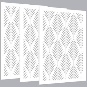 Colingmill 3 Pcs Forest Wall Stencils for Painting 36" x 23" Large Wall Stencil Reusable Fern Boho Wallpaper for Kitchen, Room, Furniture Floors Home Decor (Modern Style)