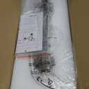 Stainless Steel Milk Glass Vanity Lights for Bathroom, 2 Light Brushed Nickel Bathroom Light Fixtures Over Mirror, Ceramic E26 Sockets Wall Mounted