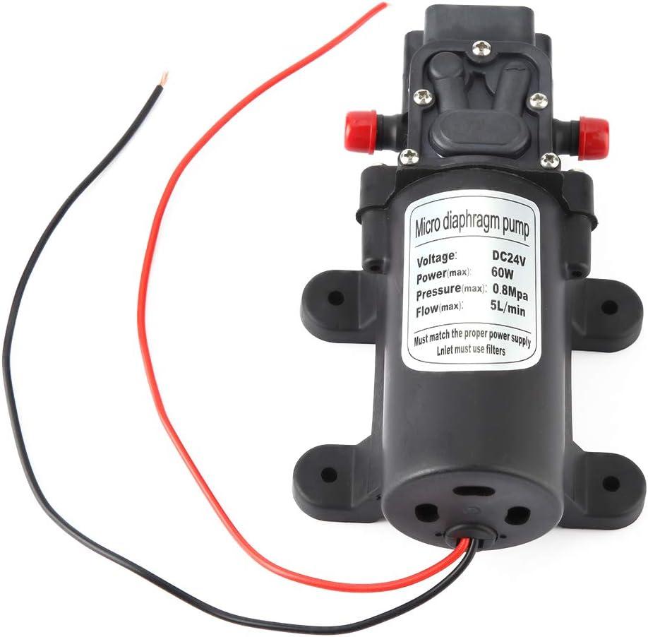 Acogedor Diaphragm Pump 24V 60W, Water Pressure Diaphragm Pump 5L/m, Easy To Install, for Water Spray, Pesticide Spraying, Filling Machines