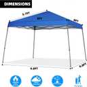 8x8FT Slant Leg Canopy Replacement Top, Wateproof Pop-Up Canopy Tent Replacement Cover with Ropes, Outdoor Easy Up Replacament Canopy for Garden Patio Camping (Royal Blue, 8 * 8FT)