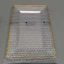 FOCUSLINE 8 PCS Plastic Serving Trays for Party, Clear and Gold Rim Serving Platters and Trays, Premium Plastic Fruit Tray, Disposable Platters for Cupcake, Dessert, Appetizers