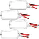 PINGEUI 4 PCS 18 Inch C Clamp Locking Pliers, Heavy Duty C Clamps with Swivel Pads and Rubber Handle Sleeve, Adjustable Welding Woodworking Tools, 7 Inch Max Jaw Opening