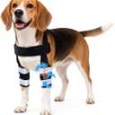 Petanims Dog Front Leg Brace - Knee/Carpal/Wrist Support for Dogs, Adjustable Dog Elbow Brace with Shoulder Support, Reflective Dog Elbow Protector for Pain Relief & Better Recovery, Small