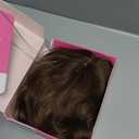 PANEWAY Hair Topper 16Inch Hair Toppers For Women Wavy Curly Brown Highlights Clip In Synthetic Wiglets for Women
