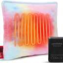 Heated Pillow for Lumbar Support, Rechargeable Heating Back Pillow for Office Chair, 3 Heat Settings, Improve Sitting Posture, Back Pain Relief, with Washable Cover, 11.8 x 11.8