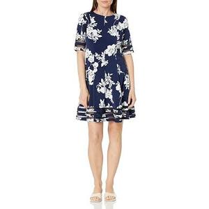 Jessica Howard Women's Plus Style Fit and Flare Elbow Sleeve Knit 18 W