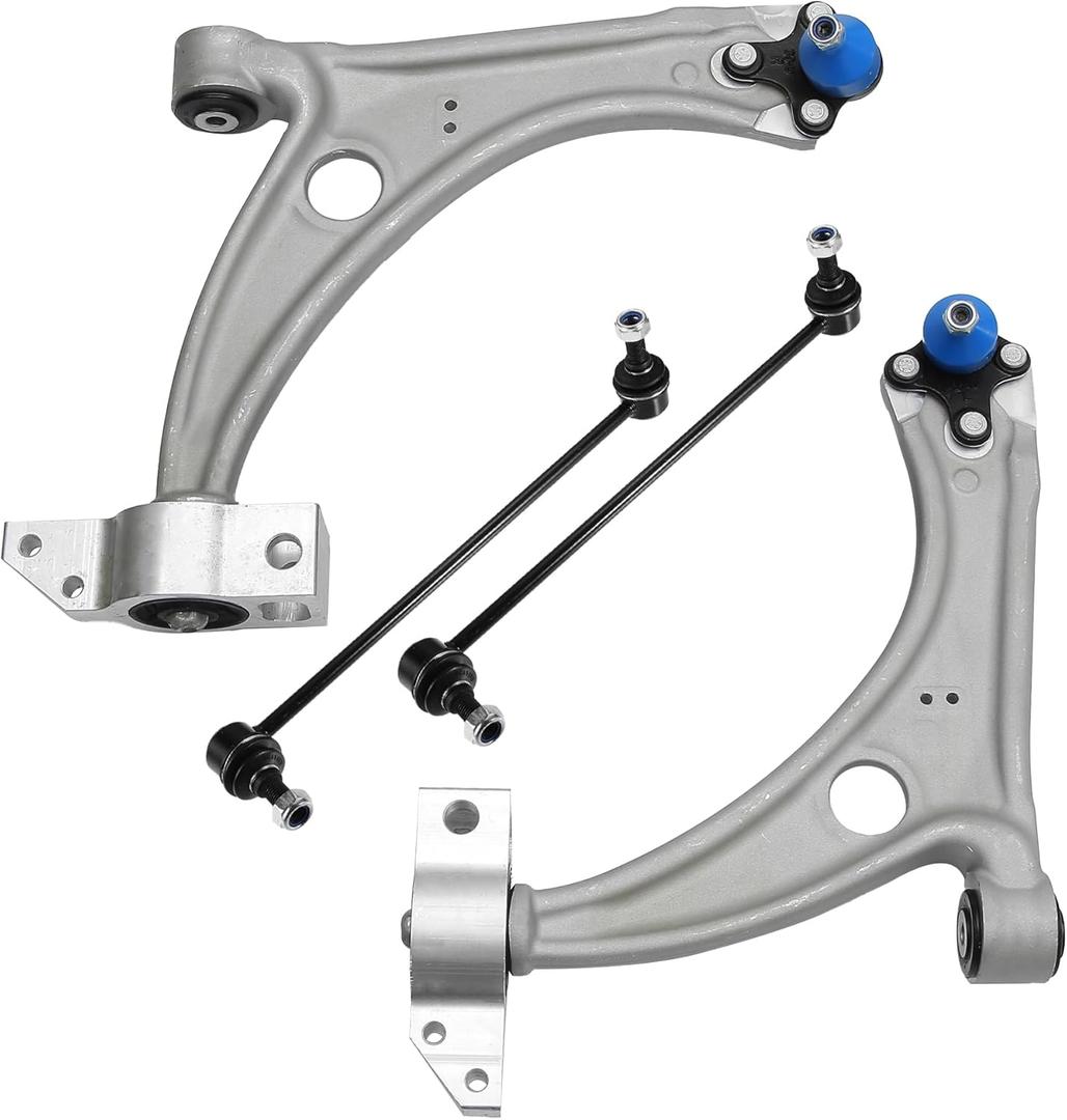 X AUTOHAUX 4Pcs Front Suspension Kit Lower Control Arm with Ball Joint Assembly Sway Bar Link Stabilizer link for VW Passat 2006-2010 for Volkswagen Tiguan CC 2009-2017 No.RK620589/K80478