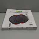 NutriChef 2-Piece 13-Inch Nonstick Pizza Tray, Round Carbon Steel Non-Stick Pizza Pan with Perforated Holes, Premium Bakeware Pizza Screen with Silicone Grip Handles, Dishwasher Safe, NCBPIZX2