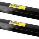 MaxxHaul 51034 16 in. Heavy Duty Car Parking Stoppers 2 Pack Easy Install 16" x 1.8" x 3.8" for Garage and Outdoor Car SUV Truck Eco Friendly Material Reflective Strips