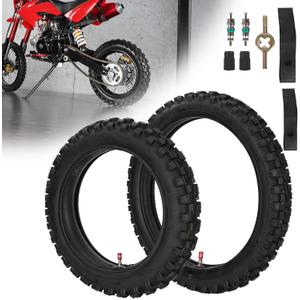 60/100-14 2.50-14 + 80/100-12 3.00-12 Tire and Inner Tube for 90cc 110cc 125cc SSR CRF XR70 CR60R KLX110 KX60 DRZ DS80 JR80 PW80 TTR90 YZ60 65SX Pit Dirt Bike