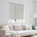 28" W x 72" H Cordless Light Filtering Roller Shade for Windows, Free Stop Windows Shades, Thermal Insulated Linen-Style Blinds for Home and Office, Modern Window Blind Color-Matched (Grey)