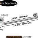 Nolimas Brushed Nickel Bath Towel Bar Single Bars Towel Rack Rod Classic Wall Mounted SUS304 Stainless Steel Toilet Kitchen Bathroom Towel Holder Towel Shelf Single Layer,24 inches-2 Pack