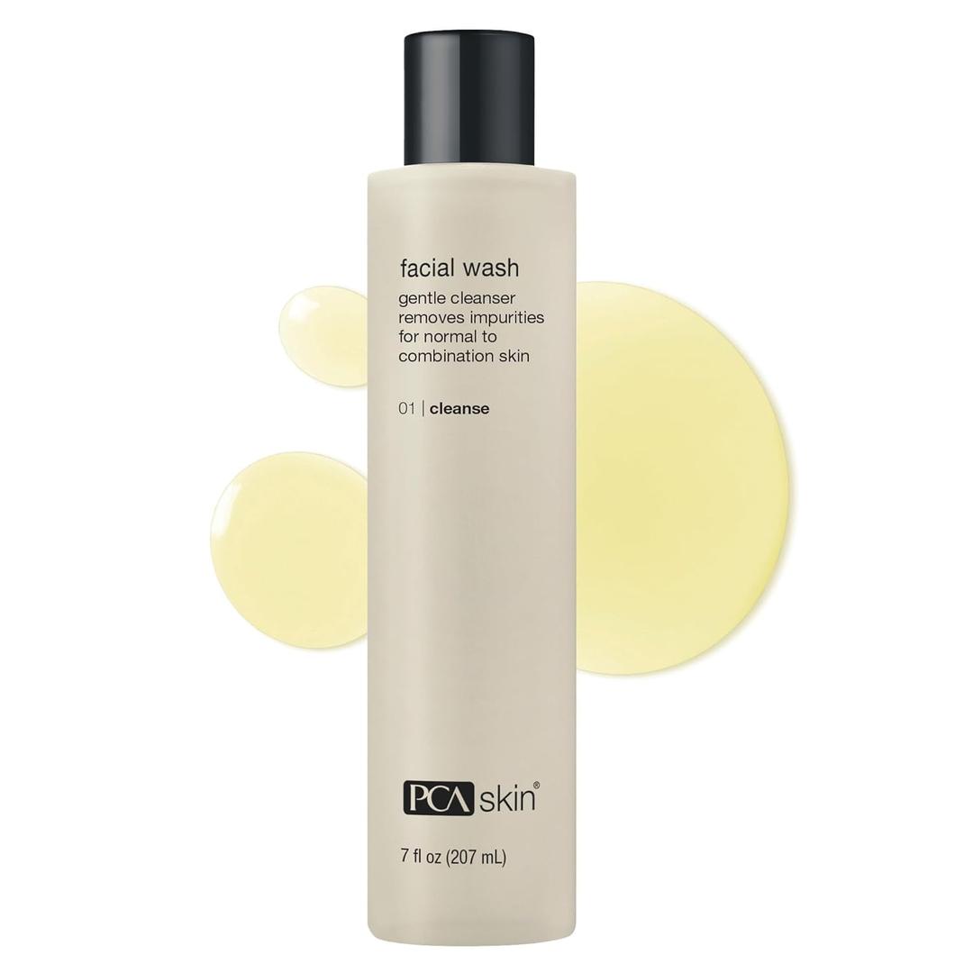 PCA SKIN Gentle Foaming Face Wash, Hydrating Facial Cleanser, Removes Makeup and Hydrates and Purifies Skin, Good for Sensitive, Combination, Normal, and Acne-Prone Skin, Gentle Face Wash 7fl oz