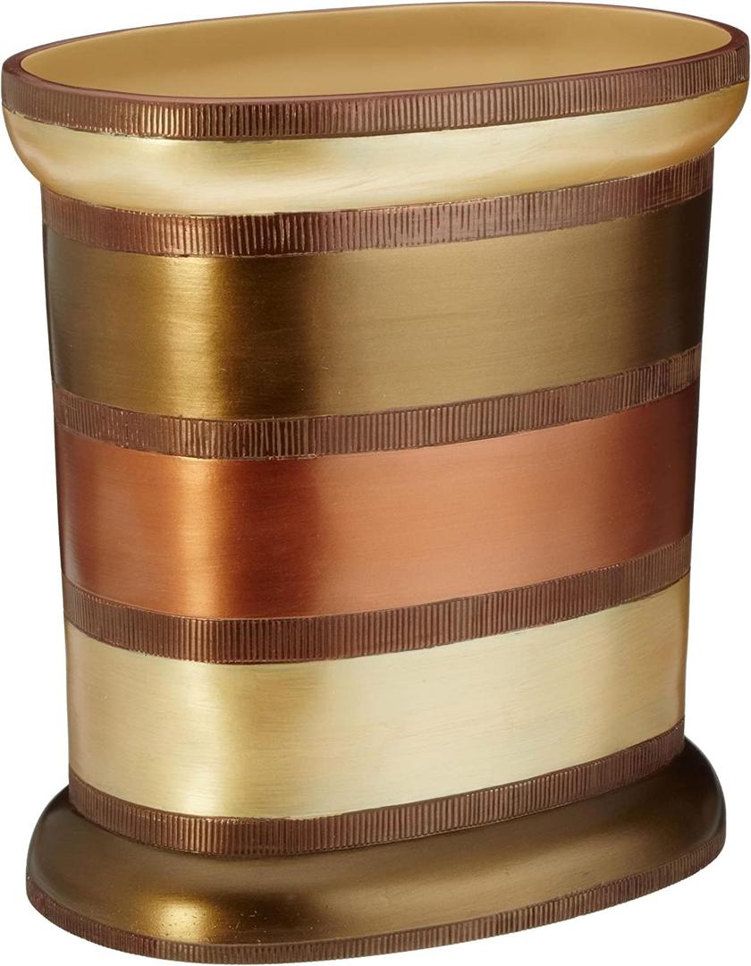 Zahari Home Decorative Trash Can for Bathroom, Office & Bedroom - 2.1 Gallons Stylish & Small Trash Can for Dorms, Desktop & Restroom - Chic Waste Basket for Compact Spaces, Contempo