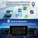 Car Stereo Radio for GMC Acadia 2008-2012 with Wireless CarPlay and Android Auto, 8" IPS Touchscreen Android 14 Double Din Car Audio Receiver w/Bluetooth GPS WiFi FM RDS SWC BT Mirror Link, 2+32G