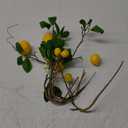 Laelfe Artificial Lemons Branches, 8 Head Faux Lemons with Stem Fake Lemon Themed for Kitchen Decoration Party Farmhouse Decor (Yellow)