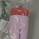 Owala Kids Insulation Stainless Steel Tumbler with Spill Resistant Flexible Straw, Easy to Clean, Kids Water Bottle, Great for Travel, Dishwasher Safe, 12 Oz, Pink and Purple (Lilac Rocket)