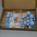  Balls Cake Topper Decorations Balloon Cupcake Toppers Foam Cake Topper Balls Cake Balls Decorations for Birthday Party Wedding Anniversary Cake Decorating (Light Blue)