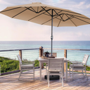 15ft Large Patio Umbrella,Double Sided Big Umbrella For Patio,Extra Large Outdoor Umbrella