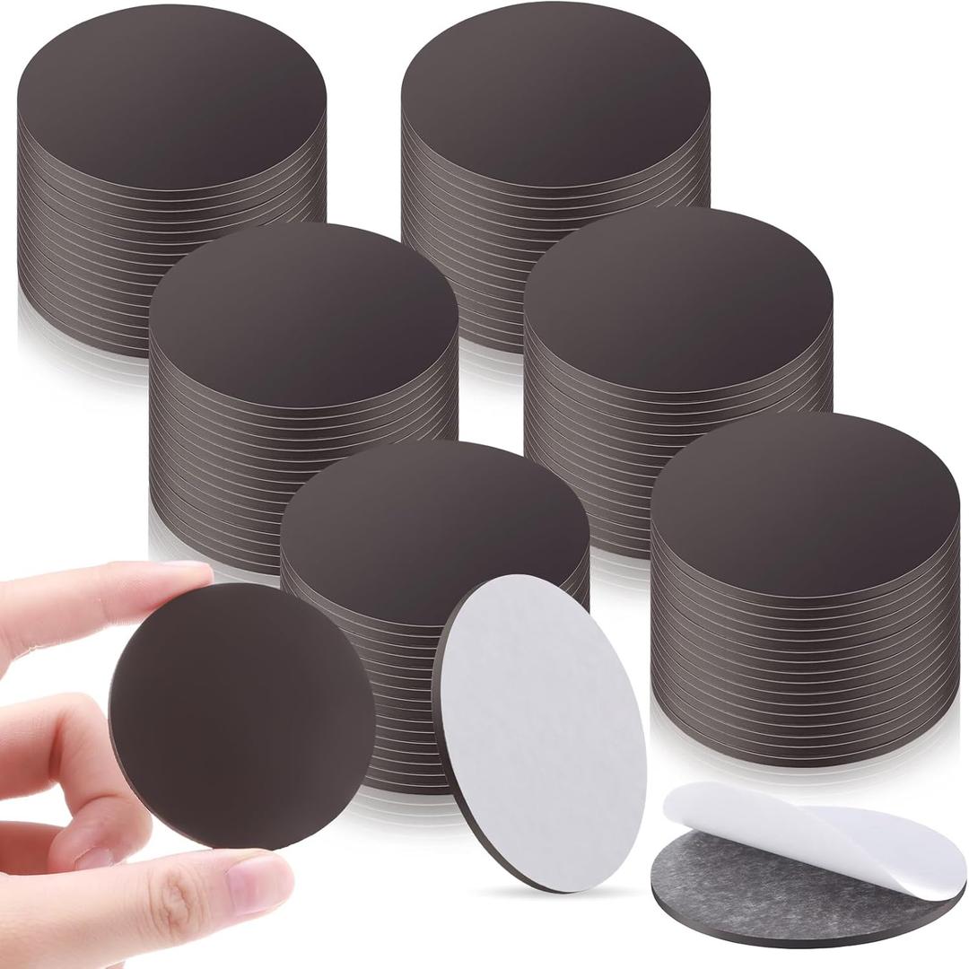 50 Pcs Round Large Magnet Dots Bulk with Adhesive Backing Flexible 2.17'' x 2 mm Circle Large Magnetic Dot with Self Adhesive Alternative to Magnets Tape Sheet for Crafts DIY Office Home