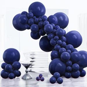 PartyWoo Navy Blue Balloons 100 pcs Different Sizes Pack of 18 12 10 5 Inch Pearl Dark Blue Balloon Arch Kit Garland for Graduation Wedding Baby Shower Birthday Party Decorations Blue-Z90