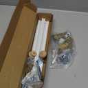 Bifold Door Hardware with Track, Bi-fold Closet Door Hardware Repair Tool Kit, Included Top Guide Wheels, Top Pivot, Bottom Pivot, Spring, Metal Pivot Pin and Steel Track (60 inch)