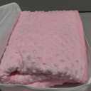 Kivik Weighted Blanket 5 lbs, Small Minky Dotted Blankets, Soft Heavy Blanket Throw, Machine Washable, 36 x 48 Inches Pink