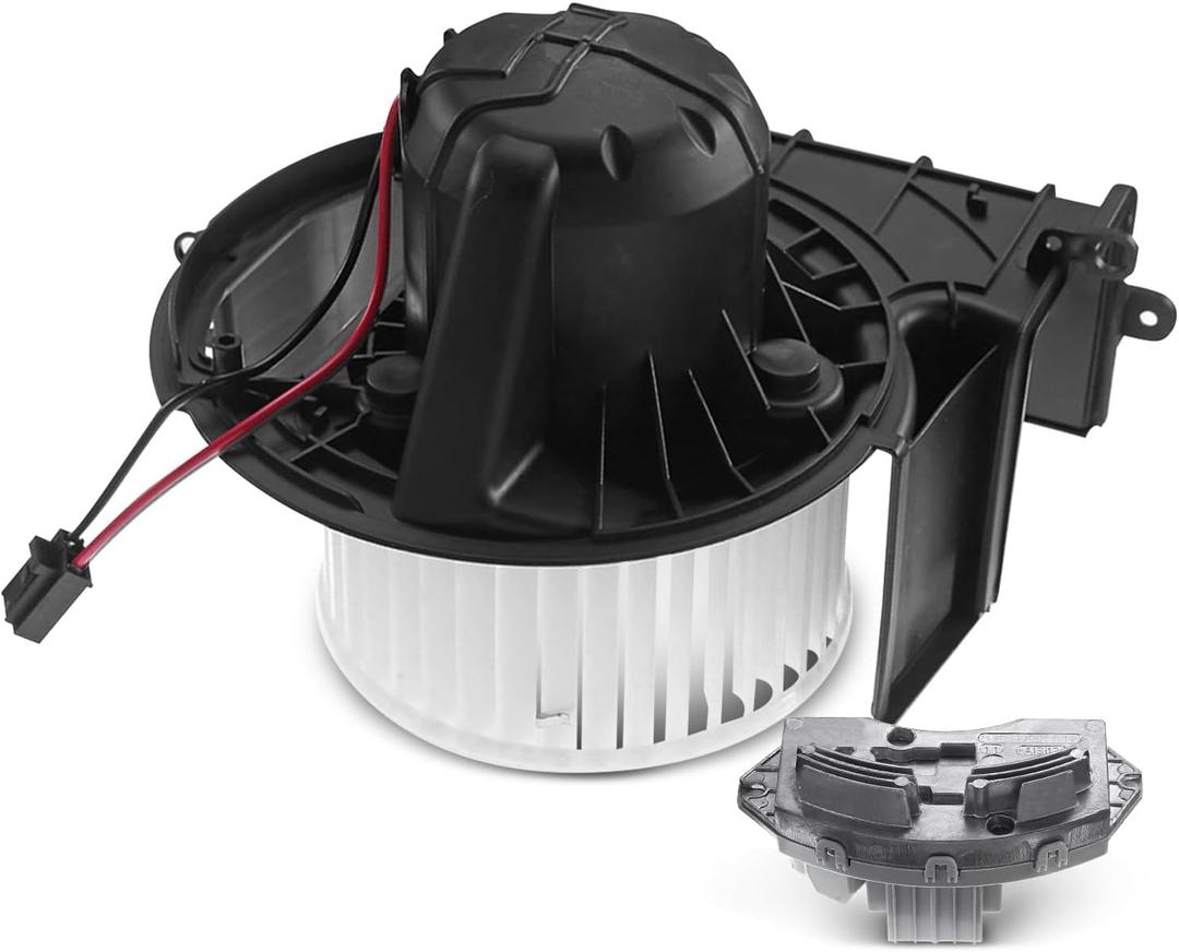 A-Premium HVAC Heater Blower Motor and Resistor Assembly Compatible with BMW Vehicles - X5 2014 2016-2017, X6 2015, Sport Utility - Front Side, Replace # 64119222072, 64119266185, 2-PC Set