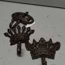 HomeOffice Cast Iron Crown Wall Hooks, Set of 4, 5" x 5"