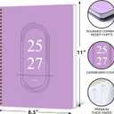 2026-2027 Monthly Planner, Jan 2026-June 2027, A4 (8.5" x 11"), 2 Year Monthly Planner, 24 month Calendar, Simple Calendar Planner Notebook Cardboard Cover, Suitable for Schools & Offices,Purple