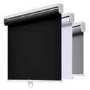 AOSKY Cordless Roller Shades Blackout Blinds for Windows Room Darkening Rolled Up Shades with Spring System, UV Protection Window Shades Door Blinds for Home and Office (28.5" W x 72" H, Black)