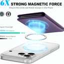 TUCCH for Magsafe Wallet with 6 Card Holders, RFID Blocking [Clear ID Window] PU Leather Men Women Folio Magnetic Phone Wallet for iPhone 17/16/15/14/13/12/Plus/Air/Pro/Pro Max Series, Dark Purple