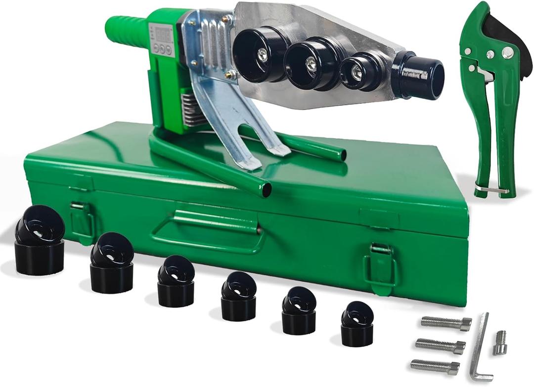 Plastic Water Pipe Welder for PP, PP-R, PE, PP-C - Poly Pipe Fusion Machine - PVC Pipe Heater - 110V Pipe Welding Equipment (63)