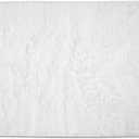 Sweet Home Collection Area Rug Faux Fur Long Hair Fluffy Shag Carpet Soft and Luxurious Non Skid Premium Floor Cover for Bedroom Living Room, 4' x 5', White (Pack of 1)