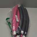 NEOWEEK 2lb Exercise Hoops for Adults, Adjustable Hoola Weighted Hoop, Detachable Section Soft Fitness Hoop for Weight Loss, Fat Burning, Home Gym Core Workout (Pink-gray)