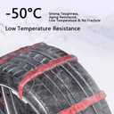 2025 Reusable Anti Skid Snow Tire Chains Car Winter Wheels Chain Universal Cable Tire Belts,10 Pack Red Non-Slip Zip Tie Tires Chain Emergency for Auto Pickup Trucks Suv