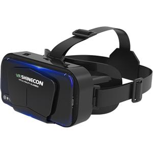 3D VR Glasses VR Virtual Reality Headset Support 360Panorama Large Screen Anti-Bluelight Adjustable Pupil Distance Prevent Fatigue Goggles for Movies Games
