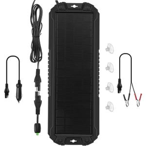 Sunway Solar Panel Car Battery Trickle Charger & Maintainer 5W 12V Solar Power Charger kit Portable Waterproof for Automotive RV Marine Boat Truck Motorcycle Trailer Tractor Powersports Snowmobiles