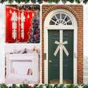 Crowye 14 Pcs Valentine's Day Cabinet Ribbons Bows Include 2 Pcs 14 x 6.6 Ft Large Valentine's Day Door Bows Ribbons Decorations for Party Home Kitchen Gifts Supplies(Beige,Velvet,Novel)