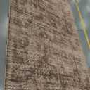 Vintage 6' x 9' Washable Area Rug - Stylish Indoor Rug for Living, Dining or Bedroom - Lightweight Carpet with Non-Slip Backing - Foldable for Easy Placement and Maintenance - Rust