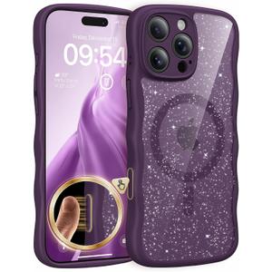 TAURI Magnetic for iPhone 16 Pro Case, Cute Wavy Design Anti-Slip