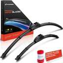 A-Premium Windshield Wiper Blades Compatible with Kia Optima 2016-2020, Sportage, Sedona, Telluride, Cadenza, EV9 GT-Line - 26" + 18", Hook, w/Wear Indicator & Towel, Left and Right (Pack of 2)