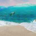 6x4ft Blue Seawater Backdrop Underwater Turtle Sea Waves Under The Sea Backdrops Tropical Beach Background Children Ocean Theme Birthday Baby Shower Party Supplies Banner Photo Booth Props